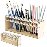 Pinselhalter Malen Holz, Make Up Pinselhalter Organizer Holz Pinsel Halter...