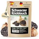 Detox Organica Schwarzer Knoblauch, 4 Knollen fermentierter Knoblauch aus...