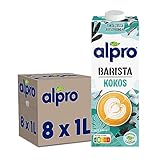 Alpro Barista Kokos – Zum Aufschäumen – 100 Prozent pflanzlich, vegan und...