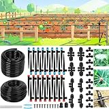 Powate 130FT Garten BewässerungsSystem, Garten Bewässerung Kit mit 46FT 1/2''...