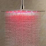 Moderne 40 x 40cm Luxus LED Regendusche Einbau-Duschkopf Deckenbrause Quadrat...