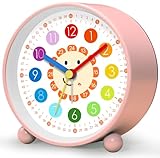 YsyYey Kinderwecker Ohne Ticken, Wecker Analog für Schulanfänger, Kinderwecker...