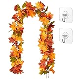 GWAWG Künstliche Herbst-Ahornblätter-Girlande, Herbstdekorationen,...
