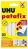UHU patafix weiß, wieder ablösbare Klebepads, 80 Stück (1er Pack)