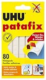 UHU patafix weiß, wieder ablösbare Klebepads, 80 Stück (1er Pack)