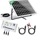ECO-WORTHY 25W 12V Monokristallines Solarmodul Solarpanel Kit: 25W Solarpanel +...