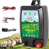 Warmfay Weidezaungerät 12V mit LED Anzeige, Elektrischer Schäferhund 2J Output...