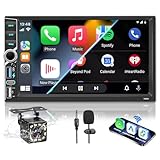 2-DIN-Autoradio, BT-Autoradio, Car Play mit kabellosem Carplay und Android Auto,...