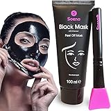 Das ORIGINAL - SOENA® Black Mask + MASKENPINSEL | XXL Tube 100 ml | Entfernt...