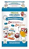 Freche Freunde Bio Quetschies mit Getreide Frühstücks-Mix, Quetschbeutel für...