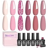 Beetles UV Gel Nagellack Set - 6 Farben Maniküre Kit Pink Klassisches Nude Rosa...