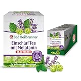 Bad Heilbrunner Einschlaf Tee mit Melatonin - im Pyramidenbeutel - Melatonin,...