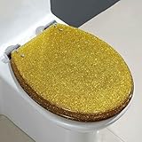 Holdonelight Glitter WC-Sitz Soft Close und Schnellverschluss mit 360°...
