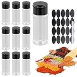10 Stück Gewürzgläser,100ml Gewürzstreuer Kunststoff mit...