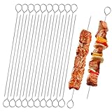 Edelstahl-Metallspieße, 30 cm, für Ofen, Grill, Kabob, Rotisserie, Fleisch,...