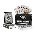 Black Buffalo Playing Cards – Wasserfeste Pokerkarten von Plastik – Mit 4...