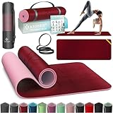 KESSER® Gymnastikmatte mit Tragegurt rutschfest TPE Yogamatte Gepolstert &...