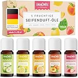 EasyCrafts® Seifenduftöl BIO - Seifen Duftöl Set aus 5 x 10 ml fruchtige...