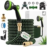 Fepro® Flexibler Gartenschlauch mit 10 Funktion max.45m Premium, Wasserschlauch...