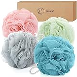 LMSMW Bade-Körper-Poufs, 4 Stück – Peeling-Luffa-Schwämme für Männer und...