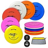 Naissgo 12 Stück Disc Golf Scheiben Set, Tragbar Disc Golf Set, Discgolf...