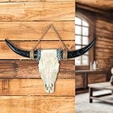 Casablanca Geweih Deko Büffel Kopf – Stierkopf Wanddeko Tierschädel Deko aus...