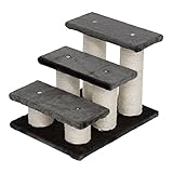 PawHut Tiertreppe Katzentreppe 3 Stufen Hundetreppe Treppe für Katze und Hunde...