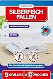 Patronus Silberfischfalle [9 Stück] - Monitoring-Klebefalle mit giftfreiem...
