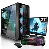 SYSTEMTREFF Basic Gaming Komplett PC Set AMD Ryzen 5 5600 6x4.4GHz | Nvidia RTX...