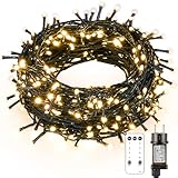 MAGGIFT LED Lichterkette Außen Strom, 20m 200 LED Lichterkette Weihnachtsbaum...