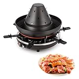 Klarstein Taste Volcano - Raclette, Tischgrill, Elektrogrill, Tartarenhut, 1500...