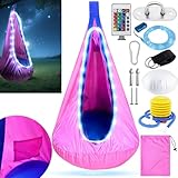 VEEKAY Hängehöhle,Pod Schaukelsitz mit LED,Pod Swing Seat mit Aufblasbarem...