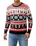 Atforna Weihnachtspullover Herren Weihnachtspulli Ugly Christmas Sweater Lustige...
