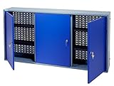 Küpper Hängeschrank 70097 ultramarinblau, 3 Türen, 4 Fachböden, 120x60x20 cm