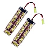 melasta 8.4v Akku Airsoft 1600mAh NiMH Flachakku Batterie Compatible with Mini...