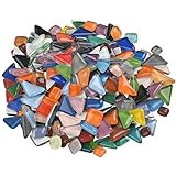 CENBEN 500g Bunte Glas-Mosaiksteine unregelmäßig Gemischte Glasmosaik Glas...