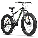 Fatbike 26 Zoll Mountainbike 4,0 Fatbike MTB für Herren Damen, Jungen 21 Gang...