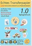 TransOurDream A4X20 Blatt,Laser Wasserschiebefolie(TRANSPARENT) Decal Abziehbild...