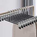 Hosenbügel aus Metall, 10 Stück Kleiderbügel Klammerbügel für Hosen Socken...