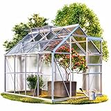 Gardebruk® Aluminium Gewächshaus 4,75m² mit Fundament 250x190cm inkl. 2...