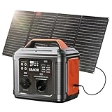 Tragbare Powerstation mit 60W Solarpanel, SBAOH 296Wh Solargenerator mit 300W...