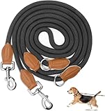 PETCOOZ Hundeleine 3 M Verstellbare Schleppleine mit 2 Karabiner, Führleine...