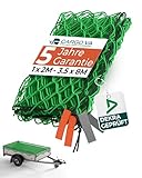 CargoVA® Anhängernetz 1,5x2,2M [DEKRA Geprüft] – Anhängernetz mit...