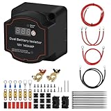 SWAWIS Trennrelais 12v 140A Zweitbatterie Kit, Manueller & Automatischer Modi...