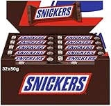 SNICKERS Riegel 32x 50g Schokoriegel Schokolade Erdnüsse Karamell...