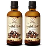 Nelkenöl Set 2x100ml - Naturreines Ätherisches Gewürznelke Öl - Reine Clove...