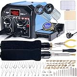 WEP 939D-II 2-in-1 Brandmalkolben Set 86-teilig – Brandmalerei Set mit 51...