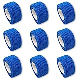 9er-Set Fingerverband | Pflasterverband | Pflaster ohne Kleber - in BLAU - 2,5cm...