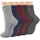 ILovDaisy 5 Paar Kuschelsocken Wintersocken Herren Damen, Warme Stoppersocken...