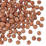 DICOSMETIC 150 Stück Rudraksha Perlen Meditations Gebetsperlen Runde Lose...